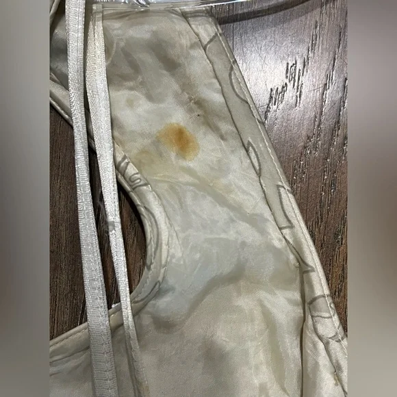 Vintage 1970s HEFTCO Beaded Wedding Gown, Matching Corset Vest Rhinestone Detail - Picture 17 of 17